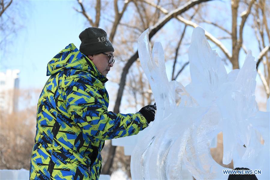 CHINA-HARBIN-ICE SCULPTURE-COMPETITION (CN) 