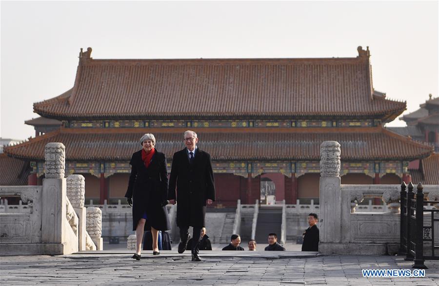 CHINA-BEIJING-BRITISH PM-PALACE MUSEUM-VISIT(CN)