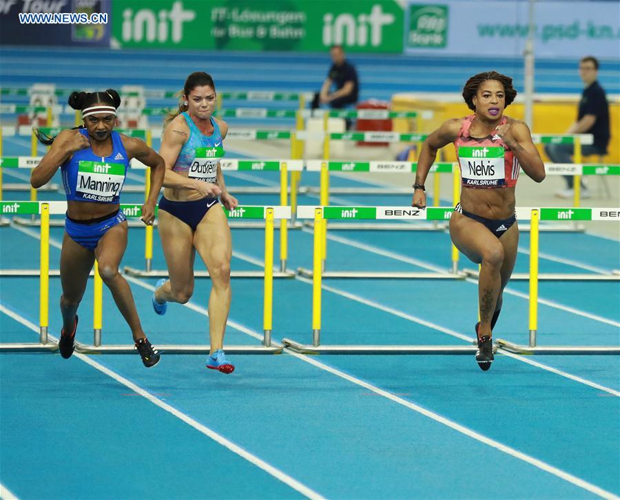 (SP)GERMANY-KARLSRUHE-IAAF WORLD INDOOR TOUR-WOMEN'S 60M HURDLES