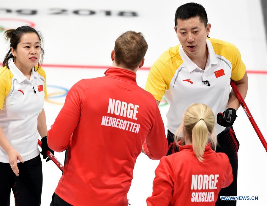 (SP)OLY-SOUTH KOREA-PYEONGCHANG-CURLING-MIXED DOUBLES-CHN VS NOR