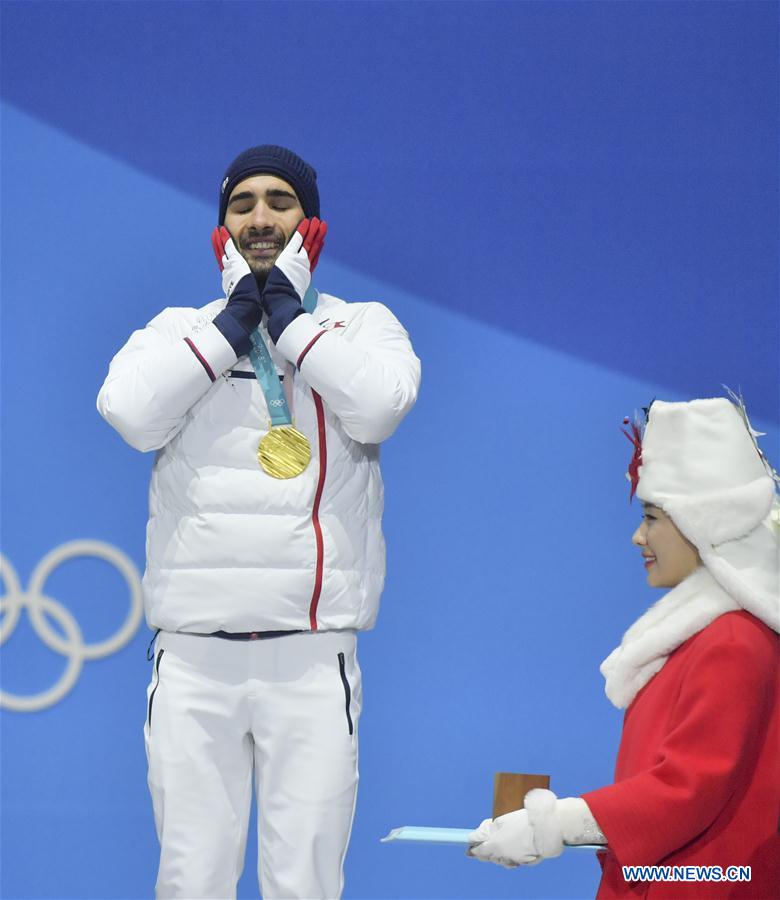 (SP)OLY-SOUTH KOREA-PYEONGCHANG-BIATHLON-MEN'S 15KM MASS START-MEDAL CEREMONY