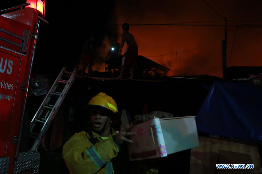 PHILIPPINES-QUEZON CITY-SLUM-FIRE