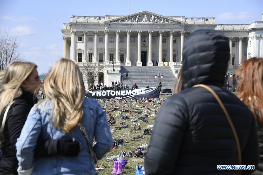 U.S.-WASHINGTON D.C.-SCHOOL SHOOTINGS-PROTEST-SHOES