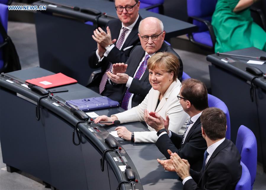 GERMANY-BERLIN-MERKEL-CHANCELLOR-RE-ELECTED