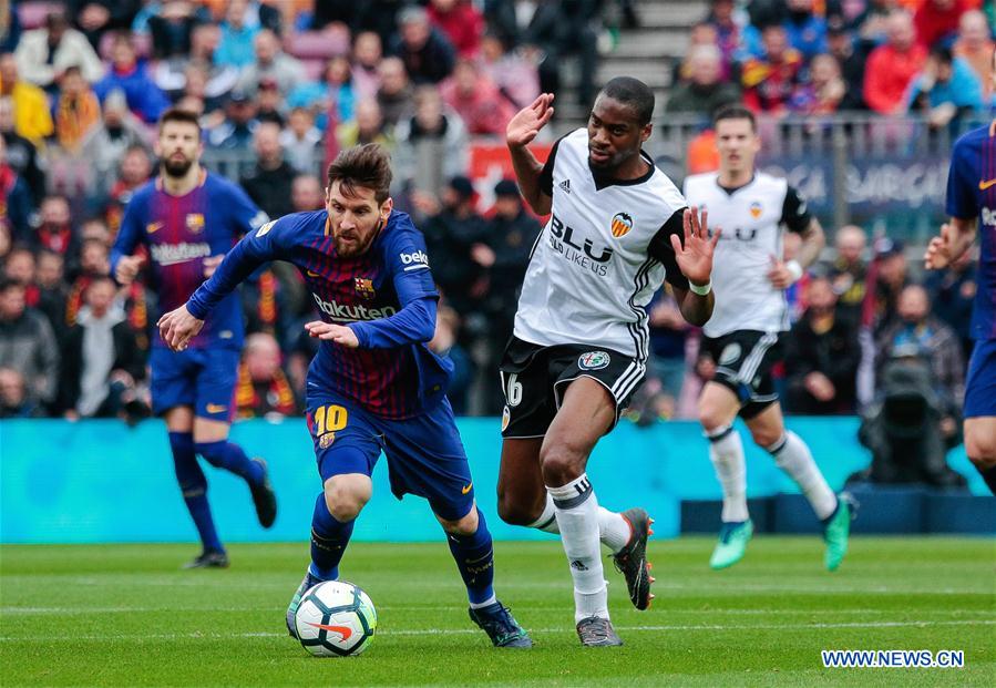 (SP)SPAIN-BARCELONA-SOCCER-SPANISH LEAGUE-BARCELONA VS VALENCIA