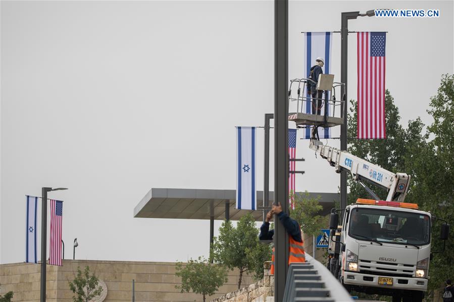 MIDEAST-JERUSALEM-U.S. EMBASSY-OPENING-PREPARATION