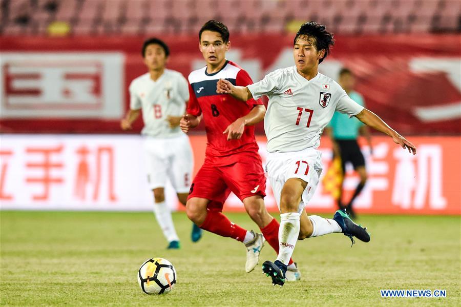 (SP)CHINA-JIANGSU-JIANGYIN-FOOTBALL-CFA INTERNATIONAL YOUTH TOURNAMENT-JPN VS KYR