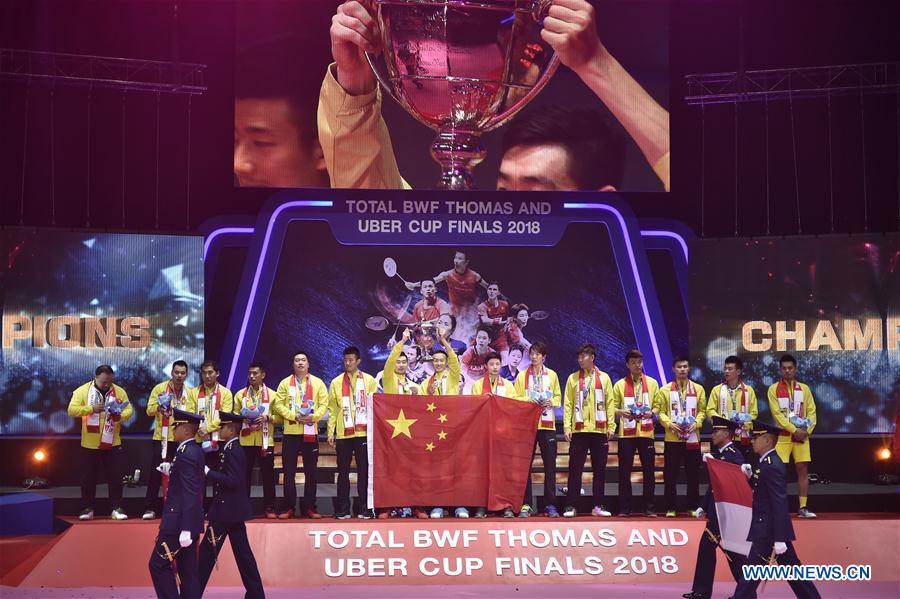 (SP)THAILAND-BANGKOK-BADMINTON-THOMAS CUP-FINAL