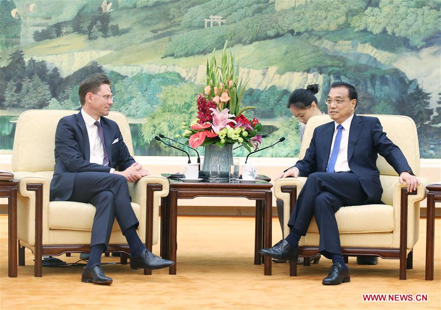 CHINA-BEIJING-LI KEQIANG-EUROPEAN COMMISSION-JYRKI KATAINEN-MEETING (CN)