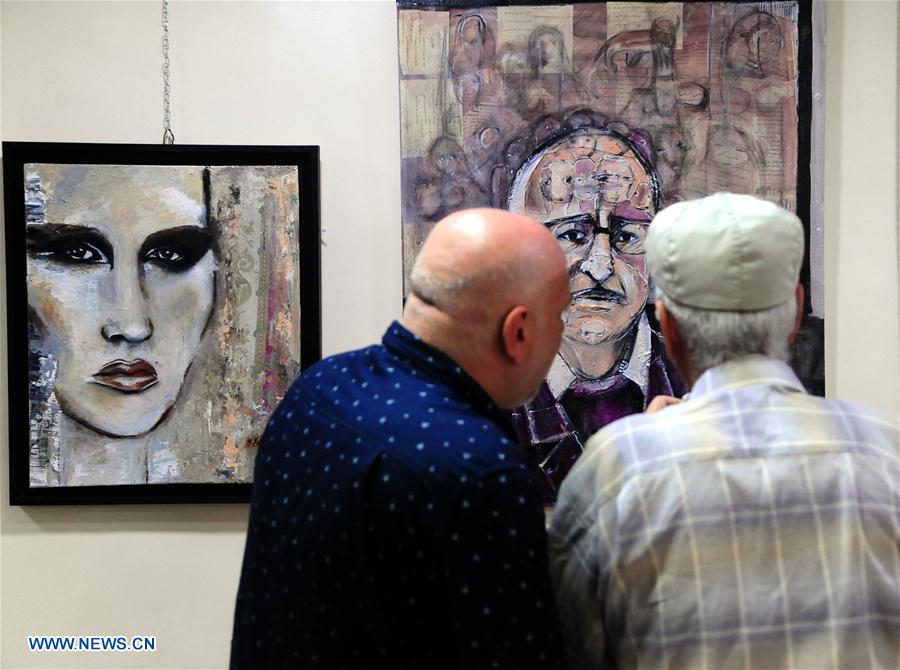 SYRIA-DAMASCUS-ART-EXHIBITION