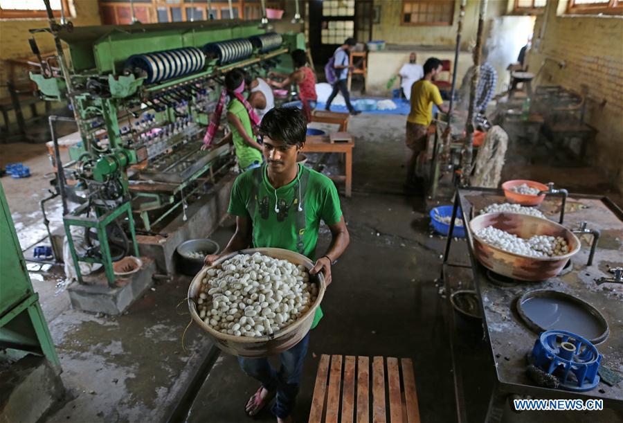 INDIAN-CONTROLLED KASHMIR-SRINAGAR-HISTORIC SILK FACTORY-REOPEN