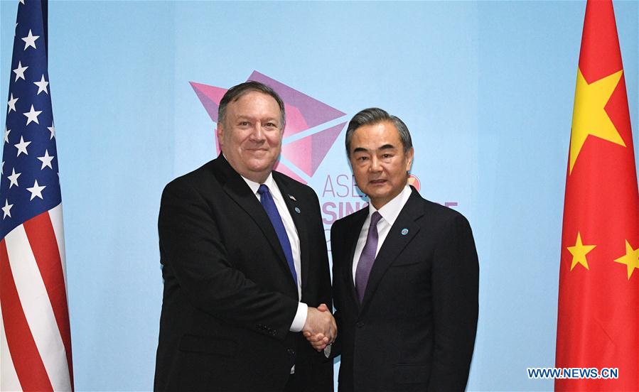 SINGAPORE-CHINA-U.S.-WANG YI-POMPEO-MEETING