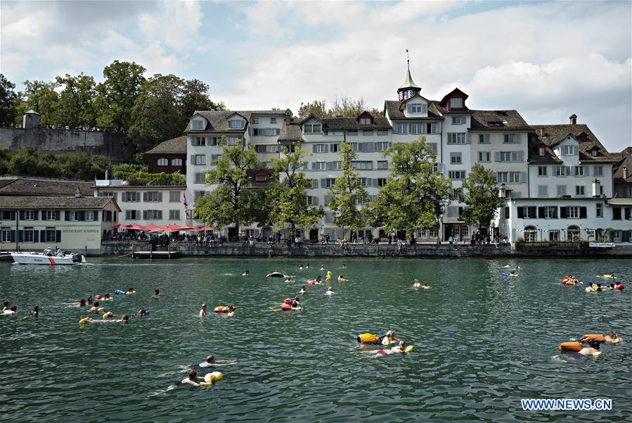 SWITZERLAND-ZURICH-LIMMAT-SWIMMING