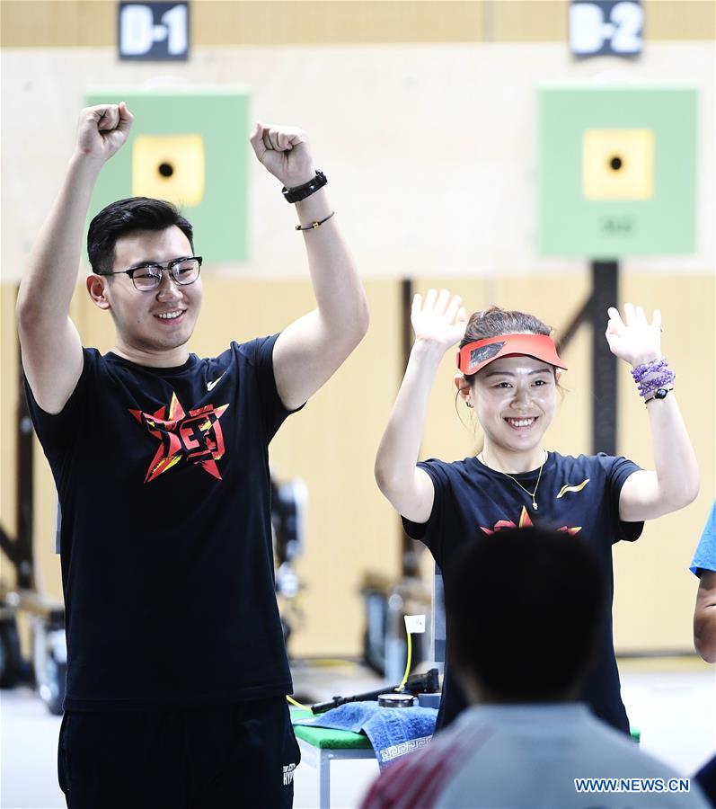 (SP)INDONESIA-PALEMBANG-ASIAN GAMES-SHOOTING-10M AIR PISTOL MIXED TEAM