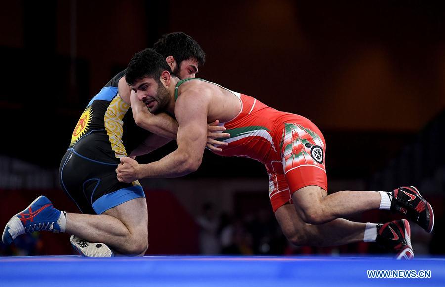 (SP)INDONESIA-JAKARTA-ASIAN GAMES-WRESTLING-MEN'S FREESTYLE 97 KG