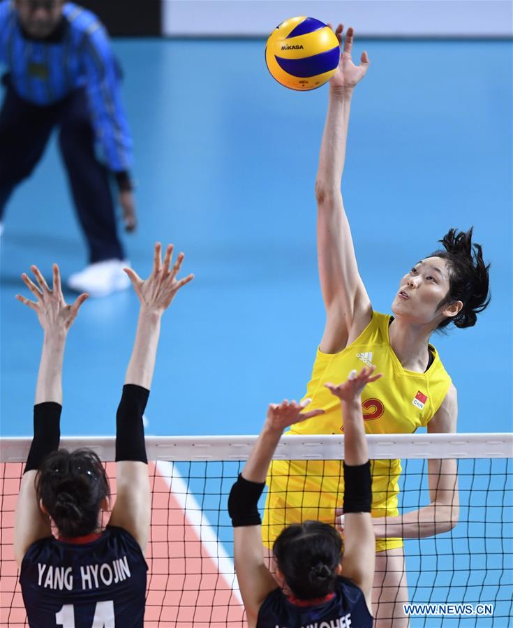 (SP)INDONESIA-JAKARTA-ASIAN GAMES-WOMEN'S VOLLEYBALL-CHINA VS SOUTH KOREA