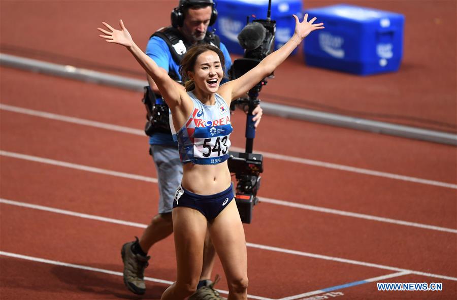 (SP)INDONESIA-JAKARTA-ASIAN GAMES-ATHLETICS-WOMEN'S 100M HURDLES