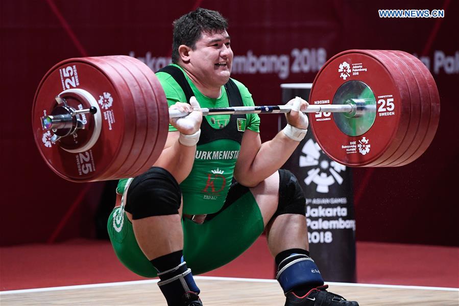 (SP)INDONESIA-JAKARTA-ASIAN GAMES-WEIGHTLIFTING-MEN'S +105KG