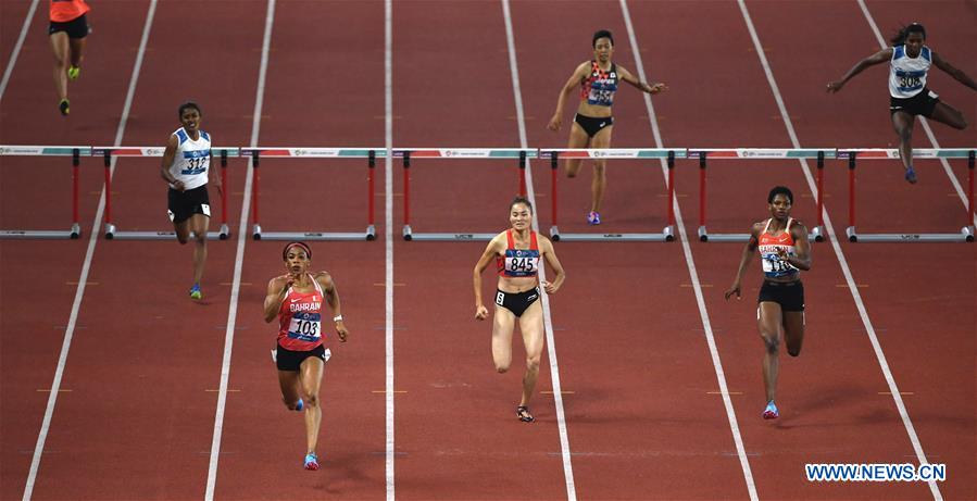 (SP)INDONESIA-JAKARTA-ASIAN GAMES-ATHLETICS-WOMEN'S 400 HURDLES