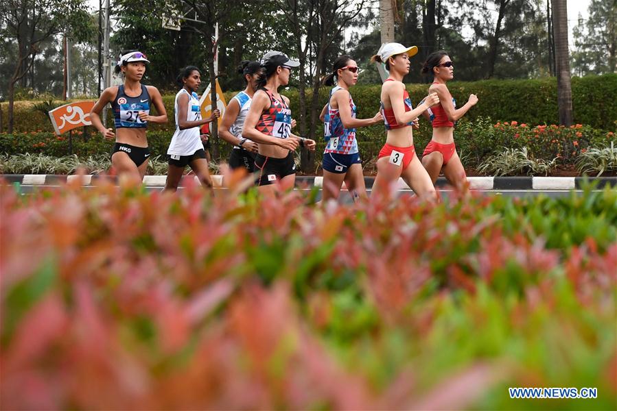 (SP)INDONESIA-JAKARTA-ASIAN GAMES-ATHLETICS-WOMEN'S 20KM WALK