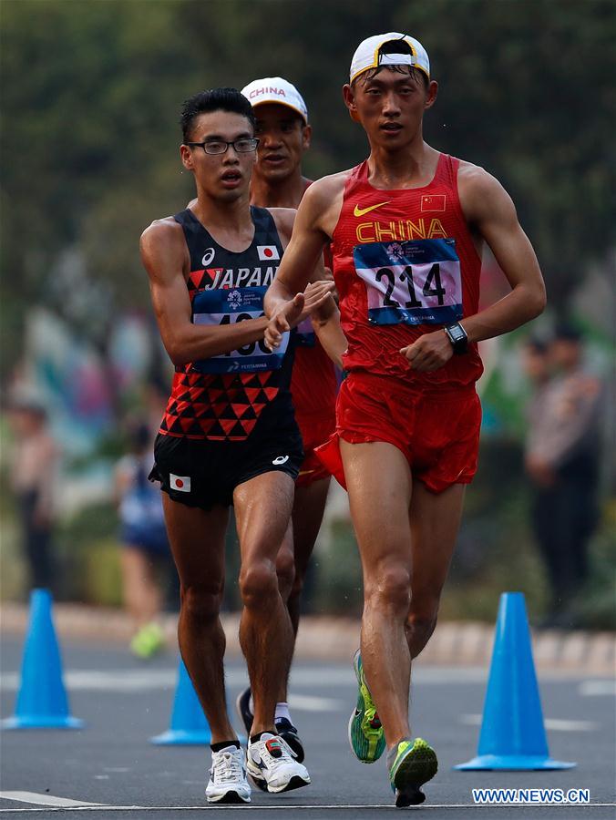 (SP)INDONESIA-JAKARTA-ASIAN GAMES-ATHLETICS-MEN'S 20KM WALK