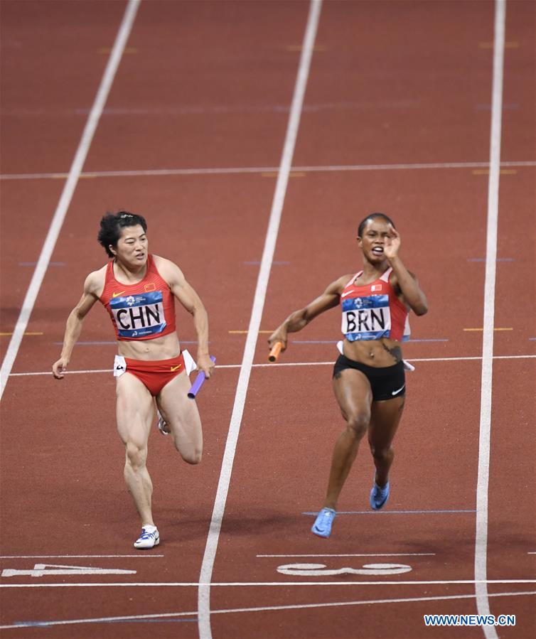 (SP)INDONESIA-JAKARTA-ASIAN GAMES-ATHLETICS-WOMEN'S 4X100M RELAY