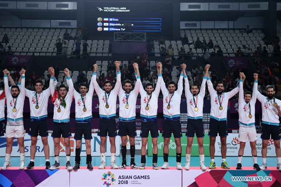 (SP)INDONESIA-JAKARTA-ASIAN GAMES-MEN'S VOLLEYBALL FINAL-IRAN VS SOUTH KOREA