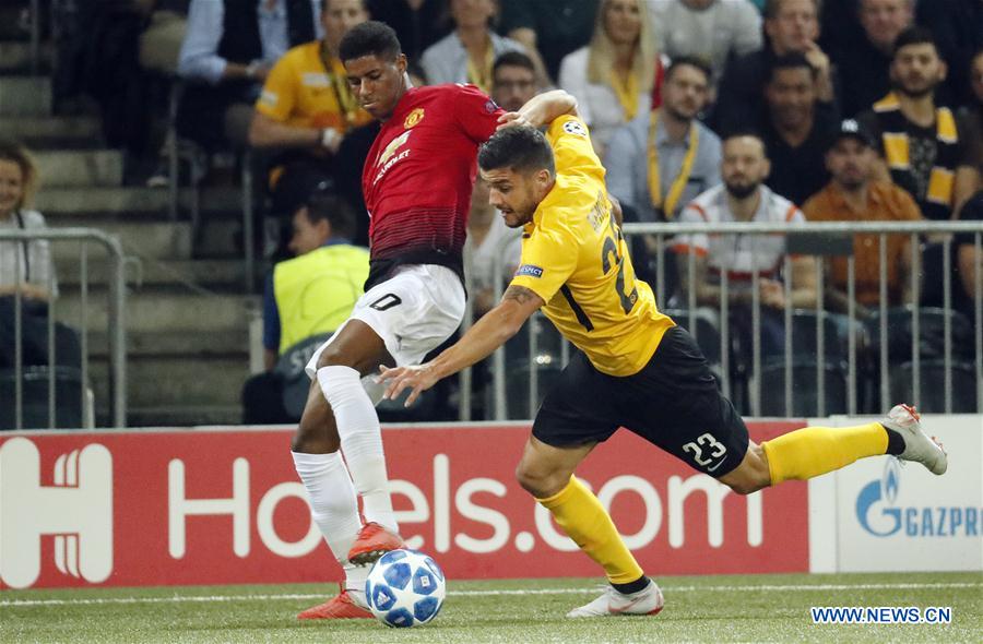 (SP)SWITZERLAND-BERN-FOOTBALL-UEFA CHAMPIONS LEAGUE-BSC YOUNG BOYS VS MANCHESTER UNITED