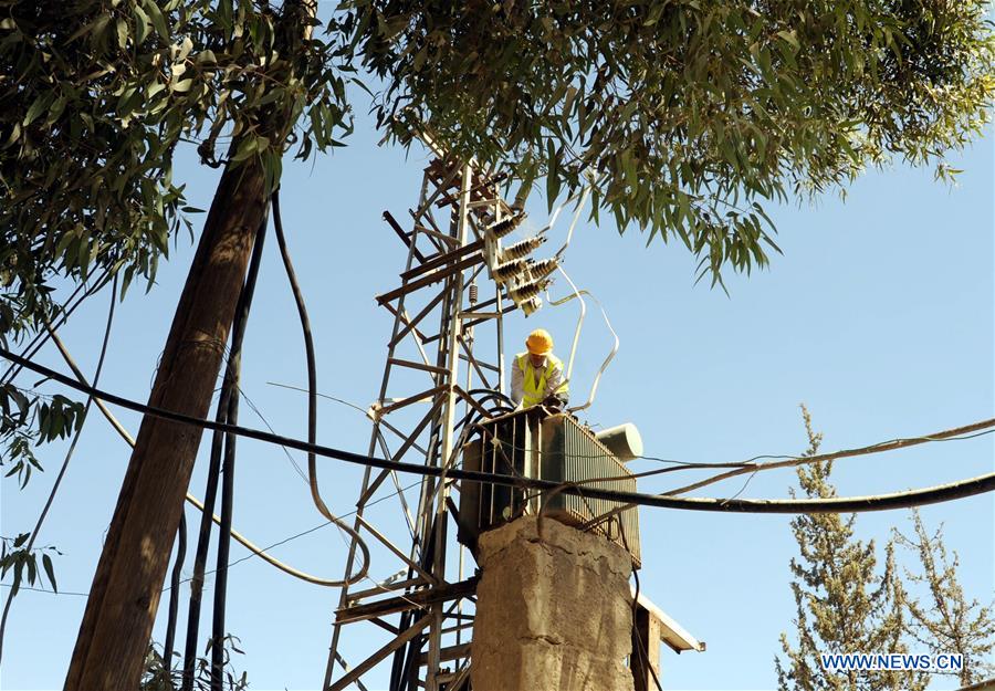 SYRIA-EASTERN GHOUTA-ELECTRICITY-REHABILITATION