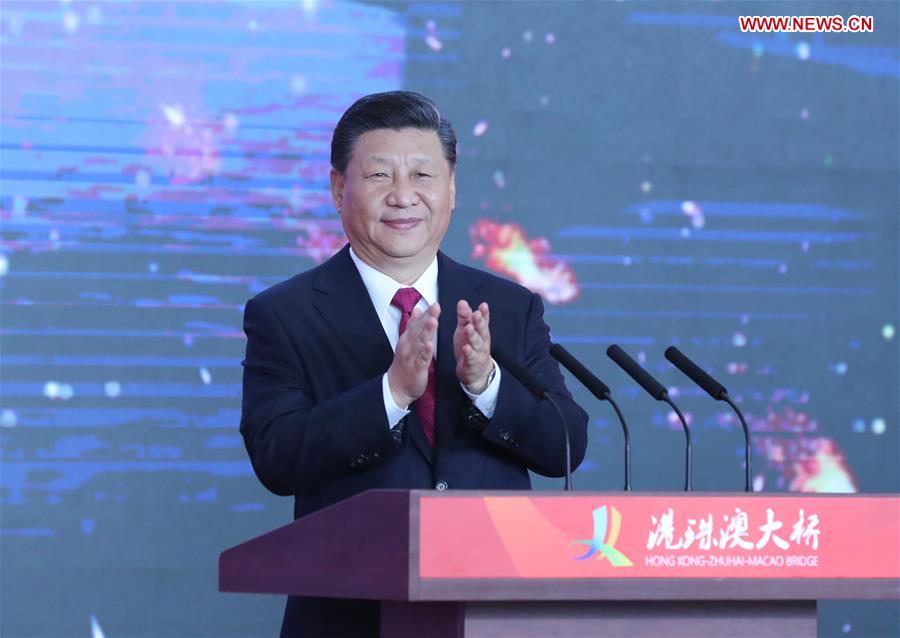 CHINA-GUANGDONG-XI JINPING-HONG KONG-ZHUHAI-MACAO BRIDGE-OPENING (CN)