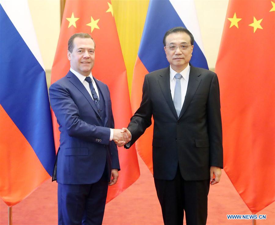 CHINA-BEIJING-LI KEQIANG-RUSSIAN PM-REGULAR MEETING (CN)