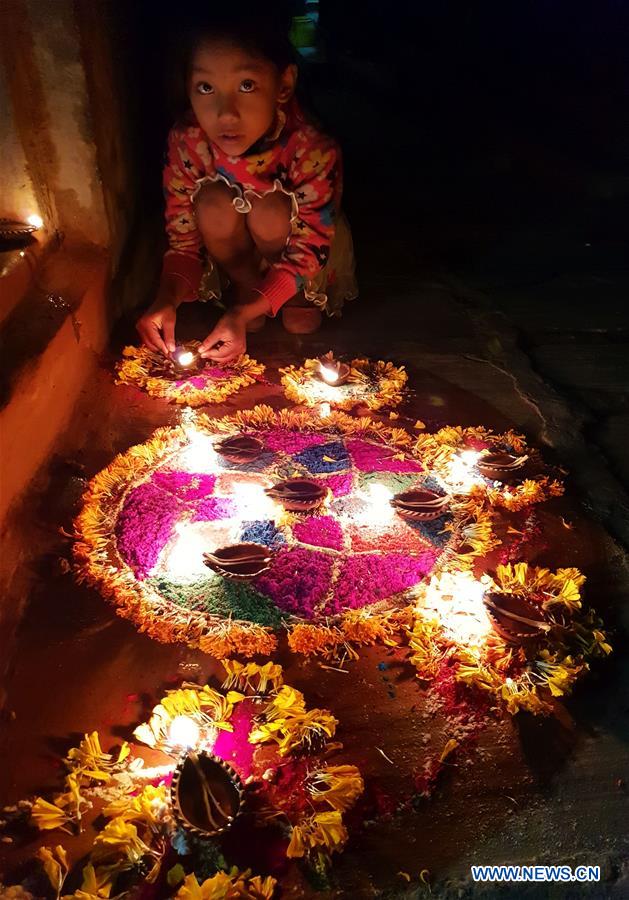 NEPAL-KATHMANDU-TIHAR FESTIVAL-CELEBRATION