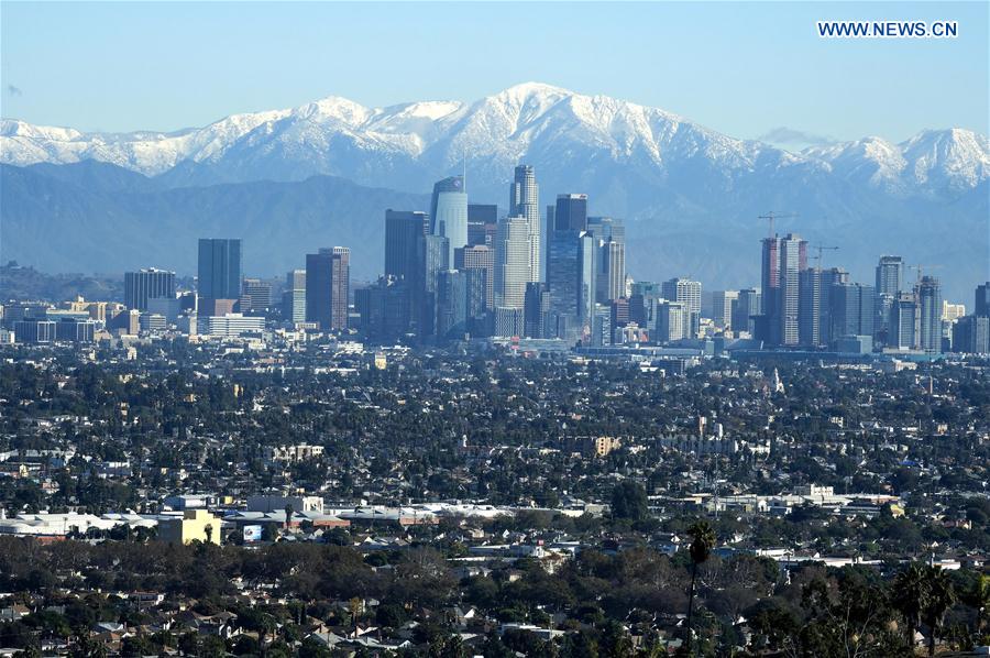 U.S.-LOS ANGELES-SNOW-CAPPED MOUNTAINS