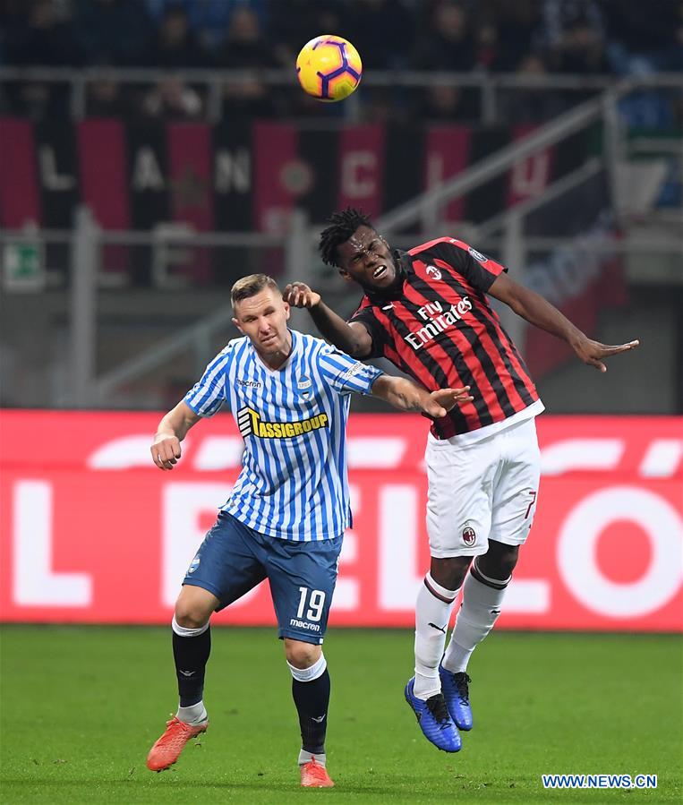 (SP)ITALY-MILAN-SOCCER-SERIE A-AC MILAN VS SPAL