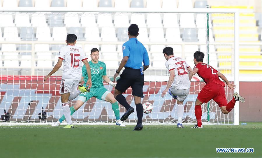 (SP)UAE-ABU DHABI-SOCCER-AFC ASIAN CUP 2019-GROUP D-VIETNAM VS IRAN