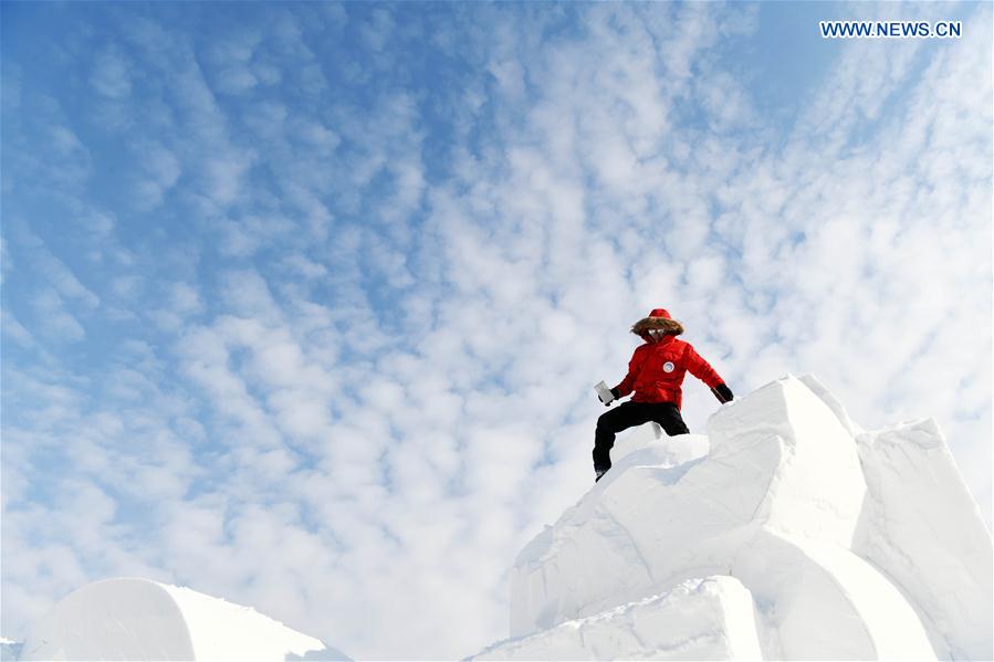 CHINA-HEILONGJIANG-HARBIN-SNOW SCULPTURE COMPETITION (CN)