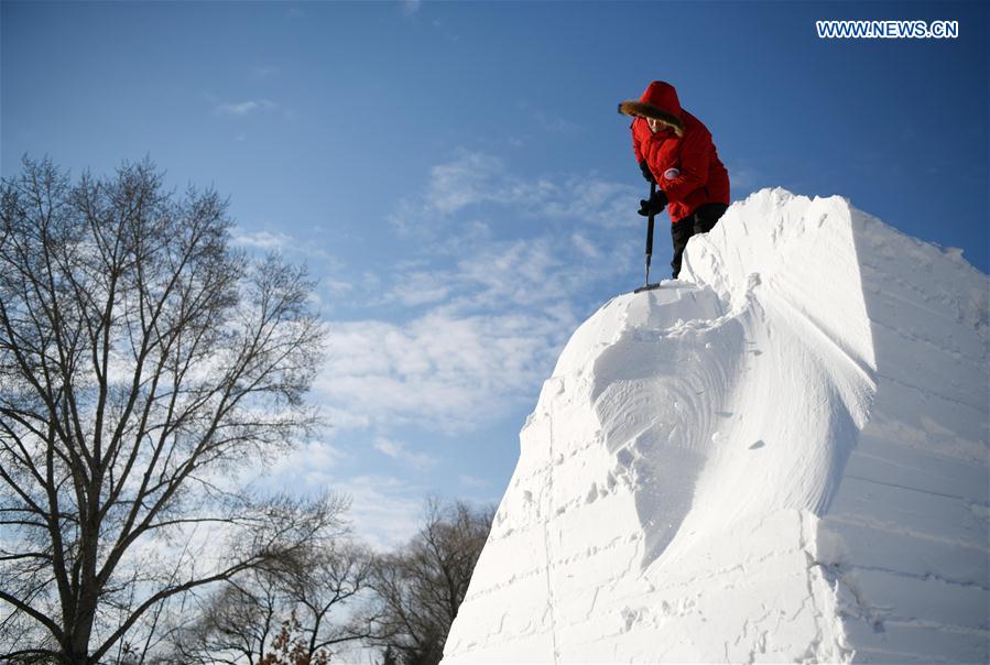 CHINA-HEILONGJIANG-HARBIN-SNOW SCULPTURE COMPETITION (CN)