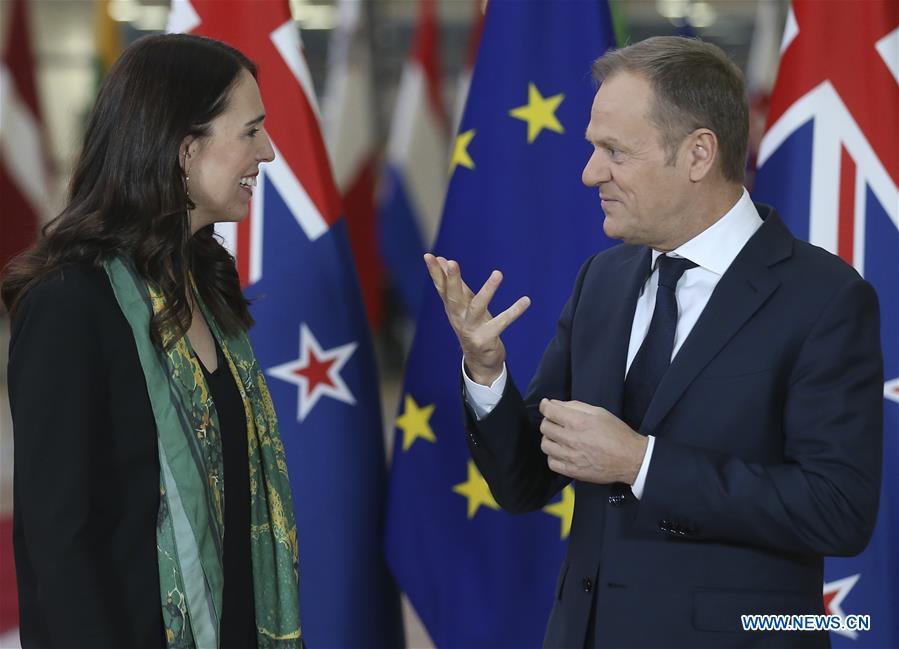 BELGIUM-BRUSSELS-EU-NEW ZEALAND-MEETING