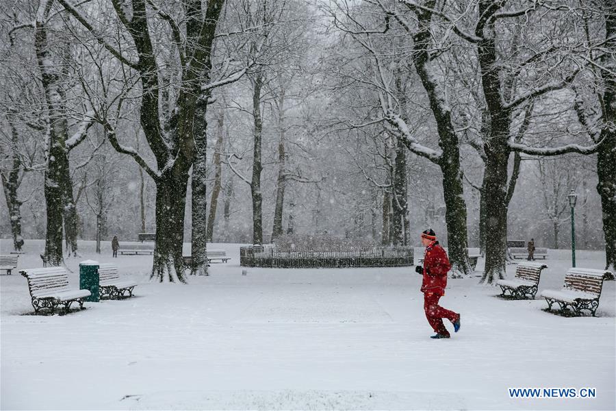 BELGIUM-BRUSSELS-SNOWFALL