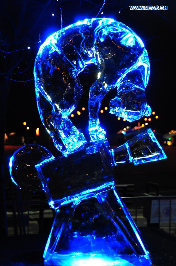 LATVIA-JELGAVA-ICE SCULPTURE-FESTIVAL