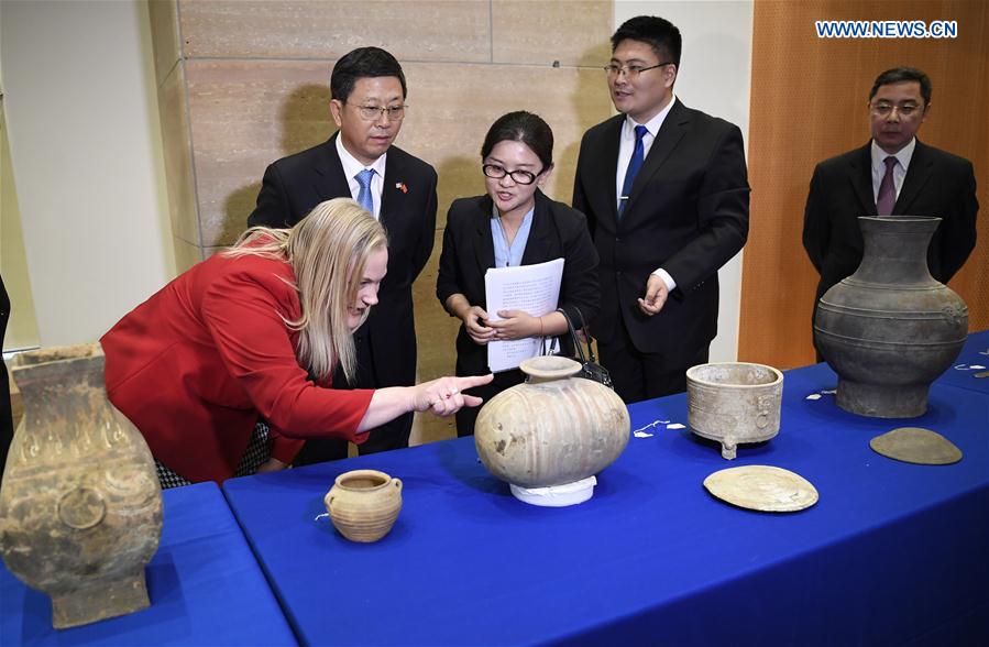 U.S.-INDIANAPOLIS-CHINESE RELICS AND ARTIFACTS-REPATRIATION