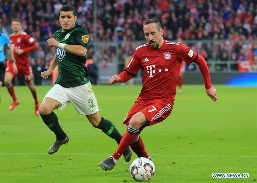 (SP)GERMANY-MUNICH-SOCCER-BUNDESLIGA-BAYERN MUNICH VS WOLFSBURG