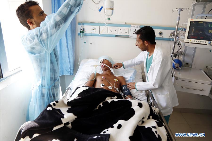 YEMEN-SANAA-AIRSTRIKE-TREATMENT