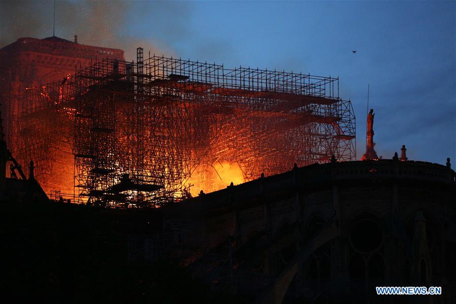 FRANCE-PARIS-NOTRE DAME CATHEDRAL-FIRE