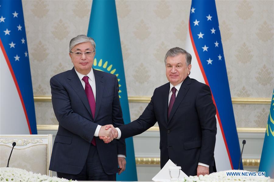 UZBEKISTAN-TASHKENT-PRESIDENT-KAZAKHSTAN-PRESIDENT-MEETING