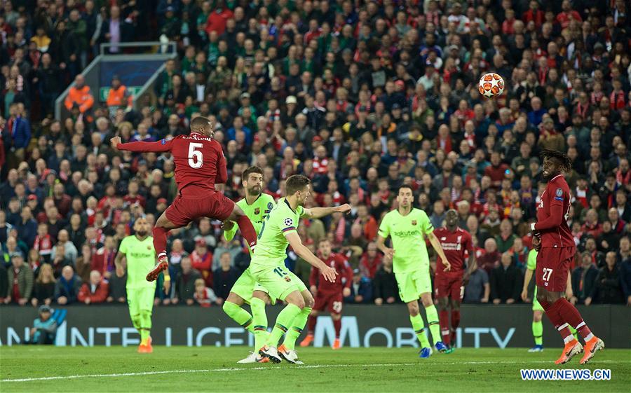 (SP)BRITAIN-LIVERPOOL-FOOTBALL-UEFA CHAMPIONS LEAGUE-LIVERPOOL VS FC BARCELONA