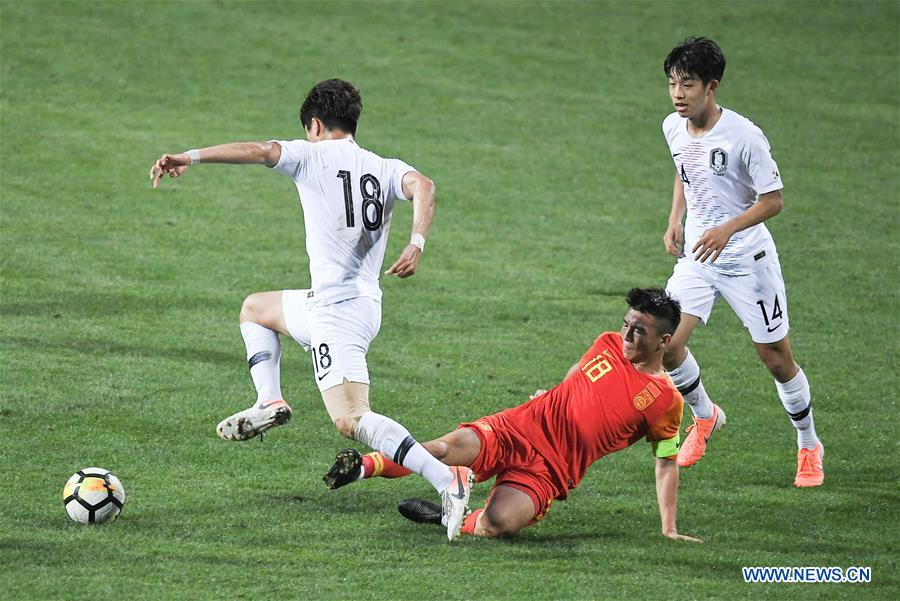 (SP)CHINA-CHENGDU-FOOTBALL-PANDA CUP INTERNATIONAL YOUTH TOURNAMENT-CHN U18 VS KOR U18 (CN)