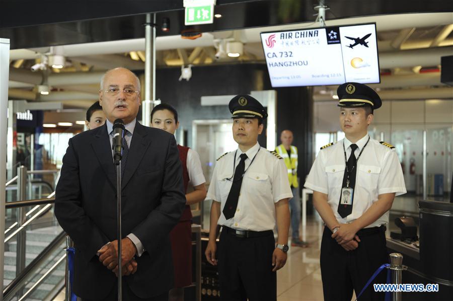 ITALY-ROME-CHINA-HANGZHOU-AIR CHINA-DIRECT FLIGHT-INAUGURATION