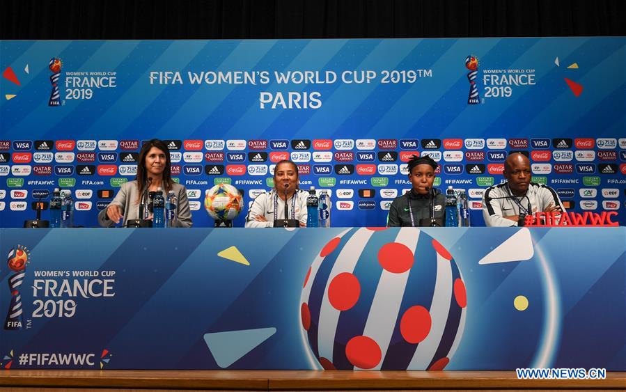 (SP)FRANCE-PARIS-2019 FIFA WOMEN'S WORLD CUP-GROUP B-SOUTH AFRICA-OFFICIAL PRESS CONFERENCE