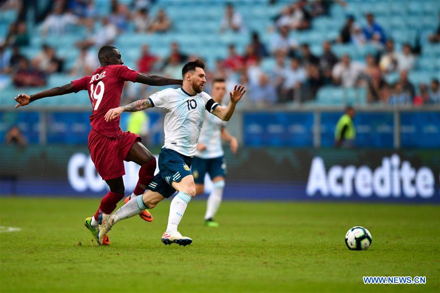 (SP)BRAZIL-PORTO ALEGRE-SOCCER-COPA AMERICA 2019-ARGENTINA VS QATAR